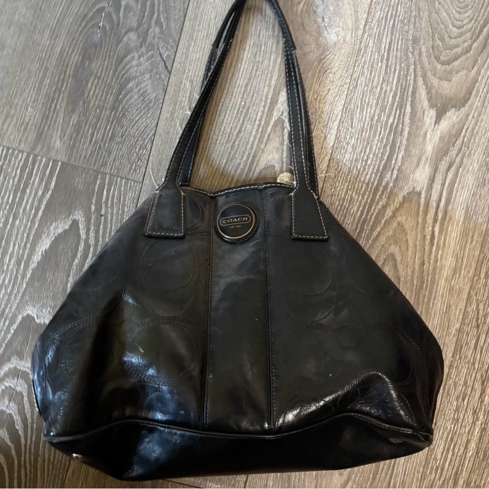 Coach Black Leather Women's Bag
